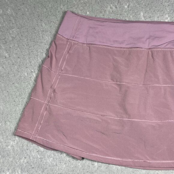 Lululemon Skirt Womens Size 10 Pink Pace Rival Mid Rise Tennis Skort Athletic - Picture 3 of 13